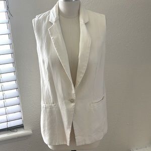 Cream Long Vest